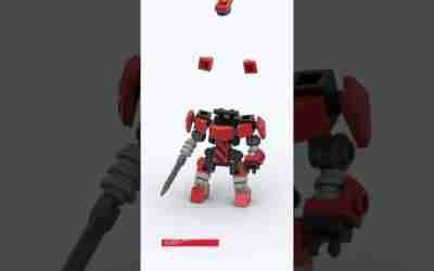 LEGO Red Knight Mech Building Animation #shorts