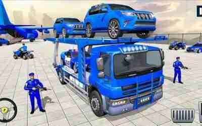 US Police Prado Transport Truck Cargo Airplane: Police Car Parking – Android iOS Gameplay