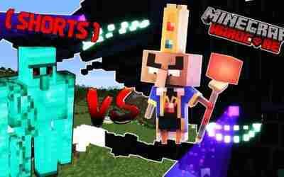 Diamond golem VS void master attack in minecraft #shorts