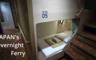 [Japan’s Overnight Ferry] 19 Hour Travel Capsule Hotel Room｜Sunflower
