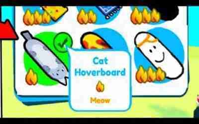 Cat Hoverboard In Pet Simulator! Roblox