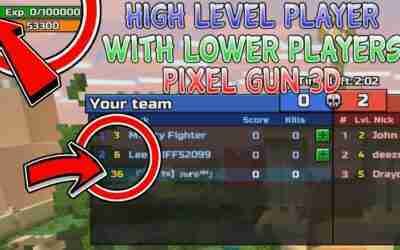 Level 36 Playing With Lower 1-6 Level Players In Pixel Gun 3D