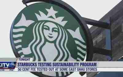 Starbucks testing out $.50 'sustainability fee' at some East Oahu locations
