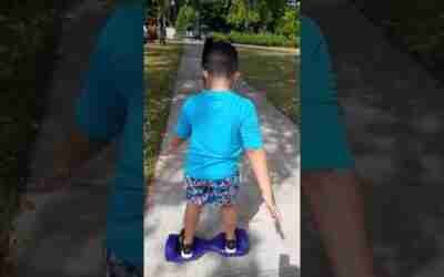corriendo hoverboard con mi primo
