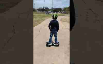 Oliver First Time riding his hoverboard and crash…