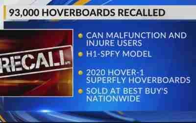 93,000 Hoverboards Recalled