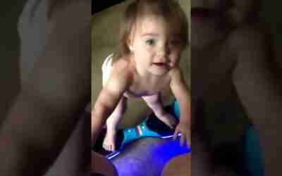 baby fun with hoverboard #shorts#youtube