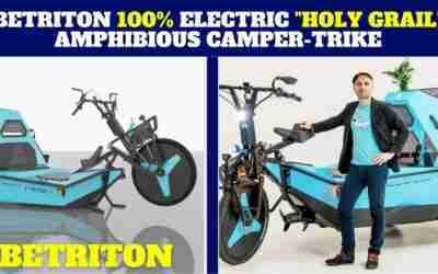 2023 BeTRITON Z-TRITON 100% electric "holy grail" Amphibious Camper-Trike E-BIKE