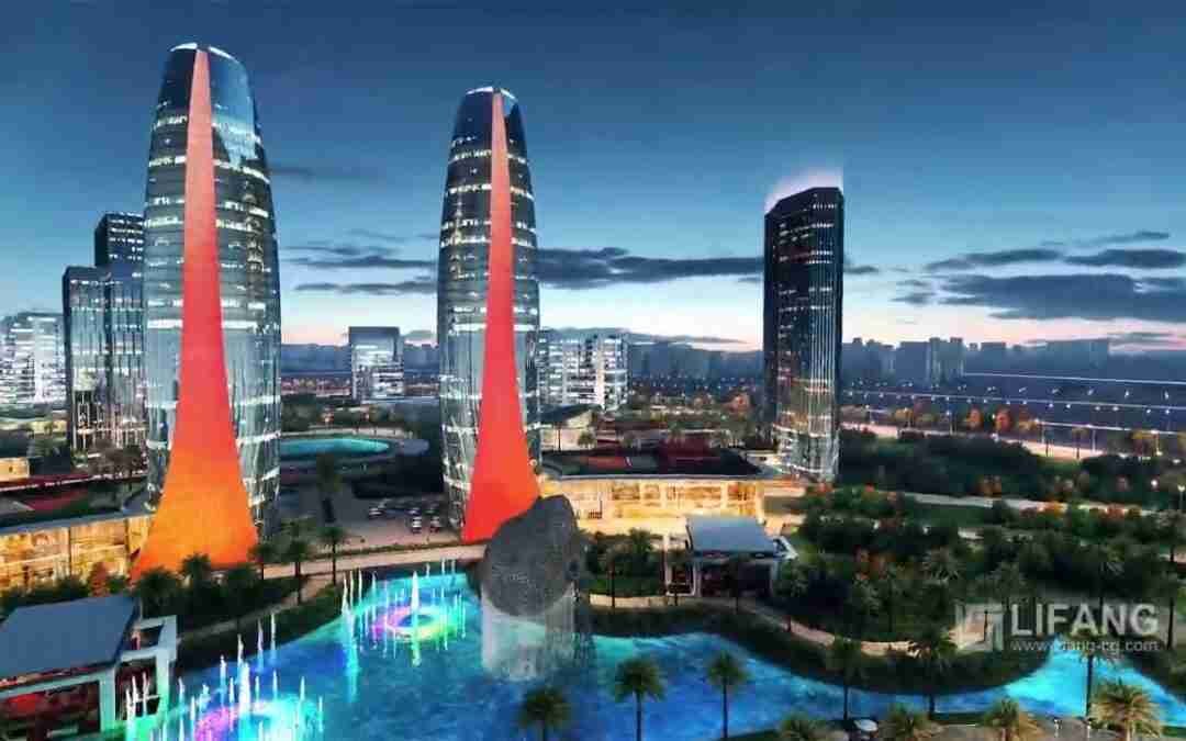 madinaty city center architectural 3d animation 1080p from LiFang Vision