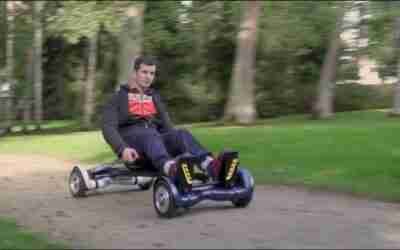 Hoverboard buggy. 2020 INVENTION! 2 hoverboards power! Control each wheel individually!