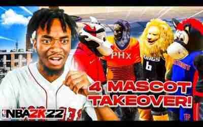 This Is What Happens When 4 MASCOTS TAKEOVER THE 4V4 COURT ON NBA 2K22 (NEXT GEN)