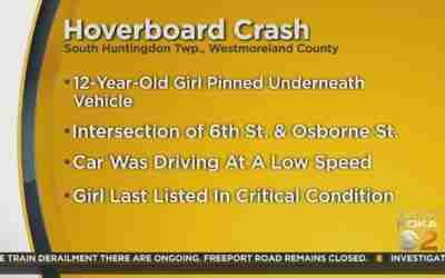 Girl in critical condition after hoverboard crash