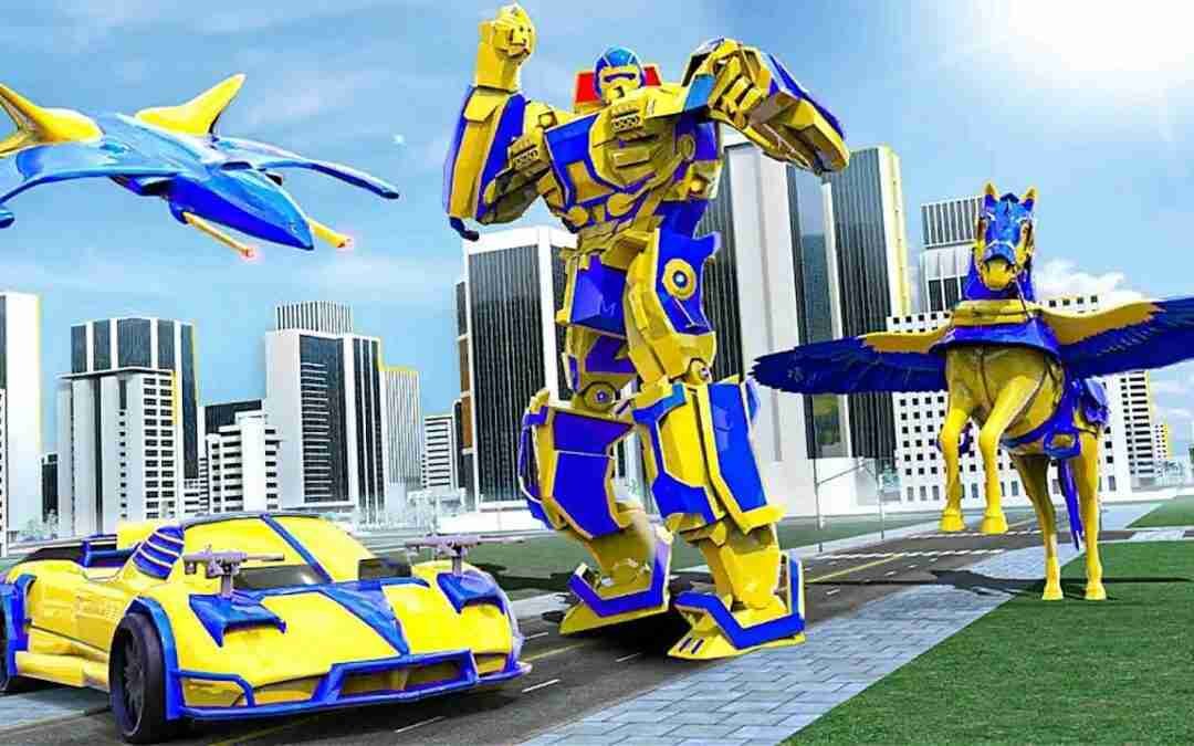 Robot Car Transformer Supercar Flying Horse War of Robot – Android iOS Gameplay