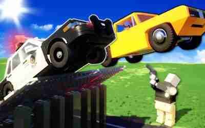 LEGO PRISON ESCAPE BY HITTING JUMPS! (Lego Cops and Robbers)