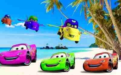 Disney Cars vs Portal Trap – Slide Color Lightning McQueen Mater The King & Friends – BeamNG Drive 2