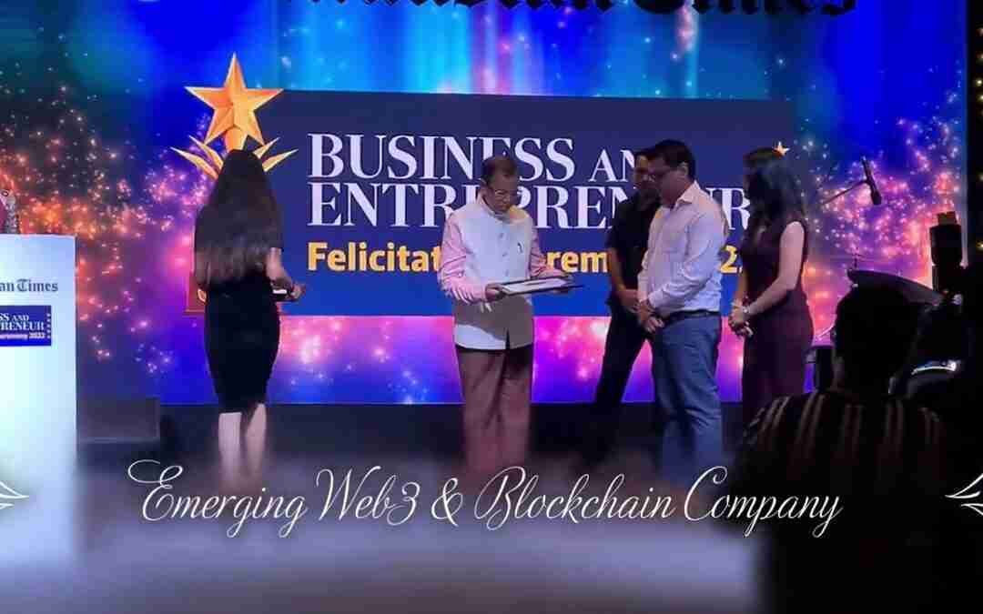 Hindustan Times Awarded Suffescom Solution As Emerging Web3 & Blockchain Tech Company 2022