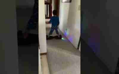 Showing off my hoverboard skills