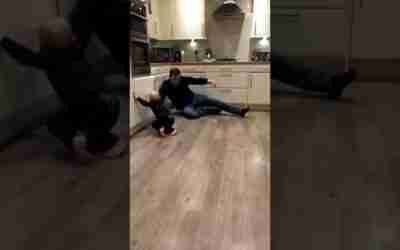 Kevin Kyle on a hoverboard