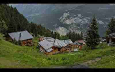 Livestream walk through a car-free village in Switzerland ?? (Gimmelwald/Mürren)