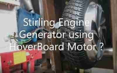 Stirling Engine Generator – Hoverboard Motor (PELTIER Module) Test 1 Video