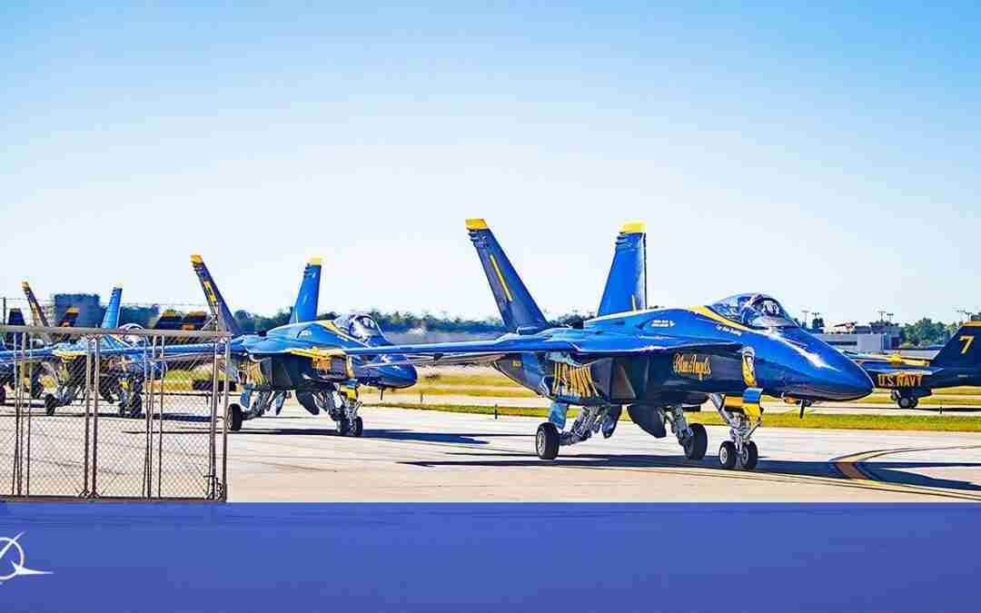 First Blue Angels Visit to Boeing Flying Super Hornets