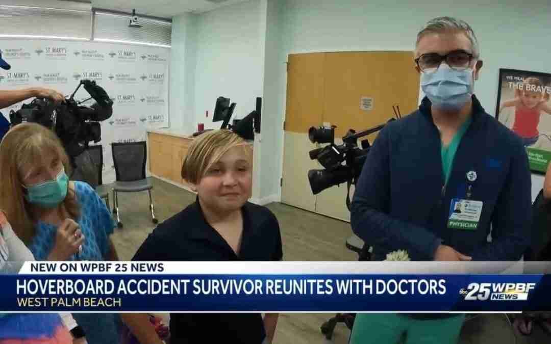 Palm Beach County 11-year-old thanks medical staff after hoverboard accident