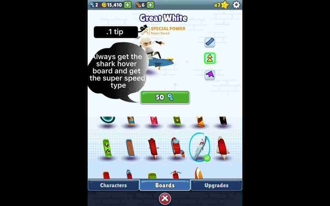 .1 tip for subway surfers get the shark hoverboard and get the super speed power #subwaysurfers