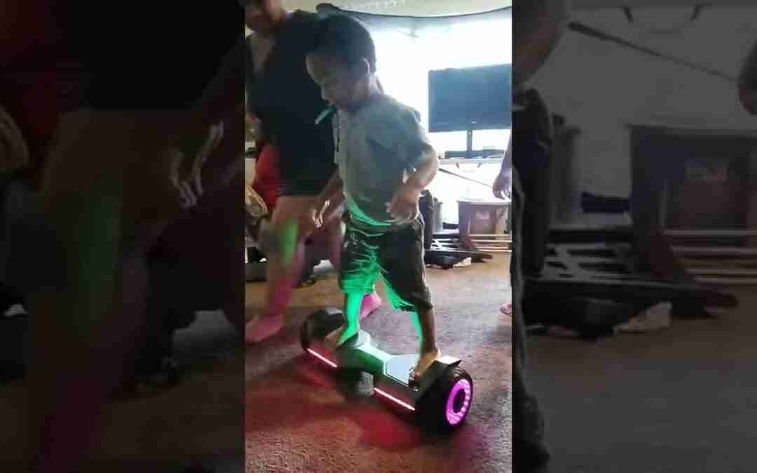 My 2 year old is riding a hoverboard