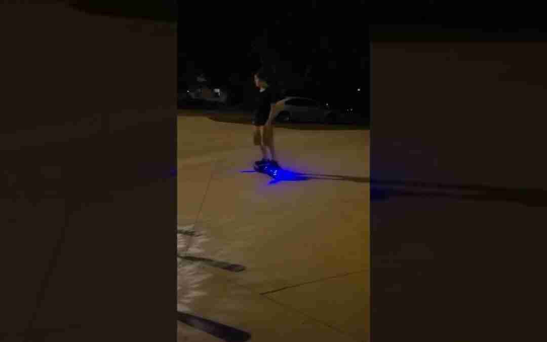 night time hoverboard ride