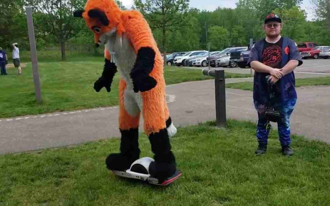 Furry on hoverboard x3