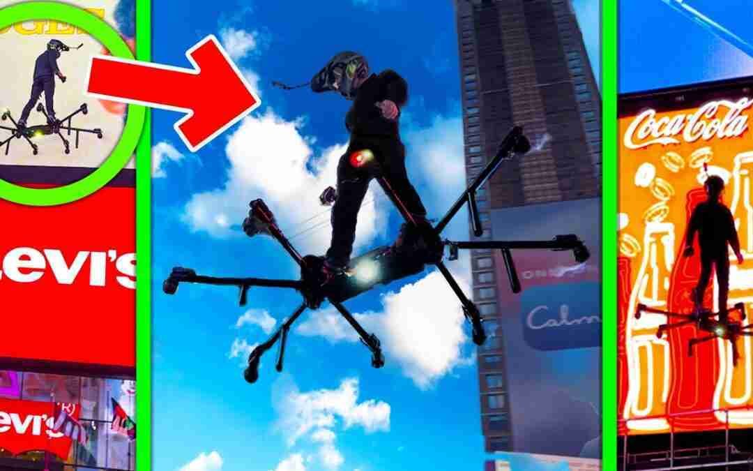 I Flew ABOVE the NYC Streets as the REAL Green Goblin on my HOVERBOARD for the SPIDER-MAN MOVIE!