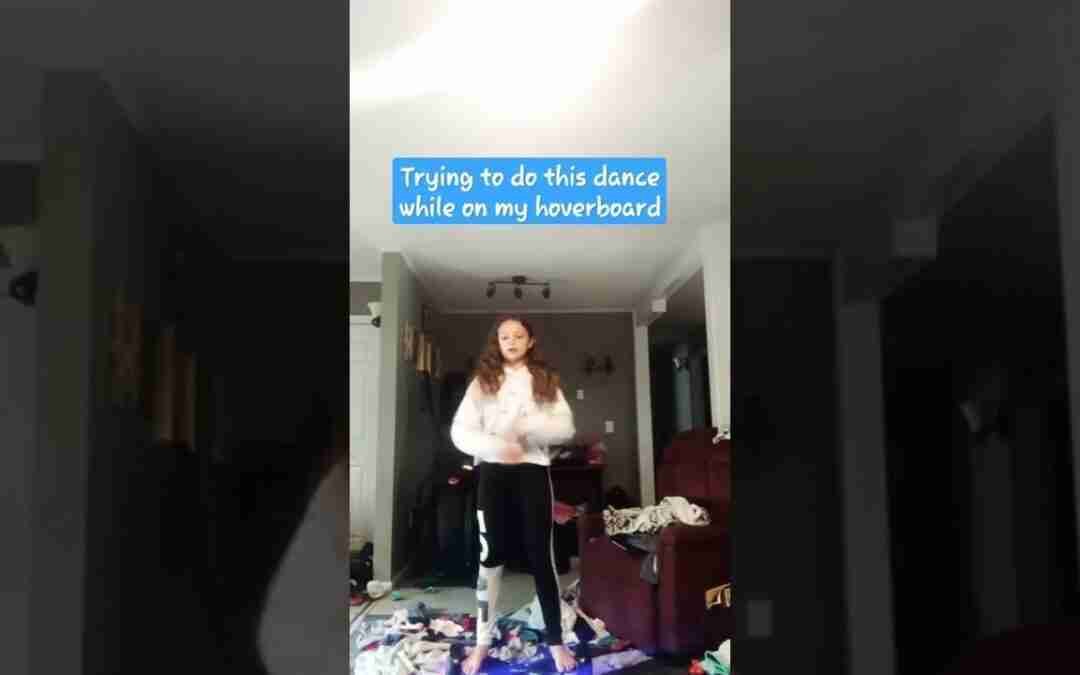 doing dance while on hoverboard