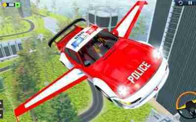 Flying Futurist City Police Car Driving Simulator – Cop Car Flying SIM – Android IOS Gameplay.