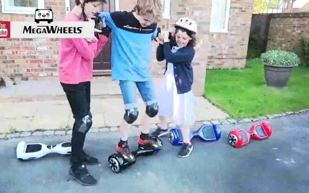 They are having fun on riding the self balance hoverboard
