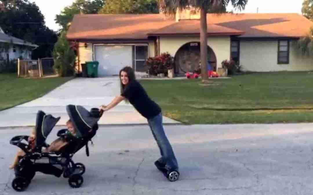 Hoverstrolling – The Hoverboard and Stroller come together!