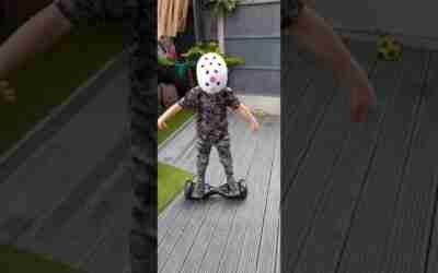 Freddie hoverboard spin and fall