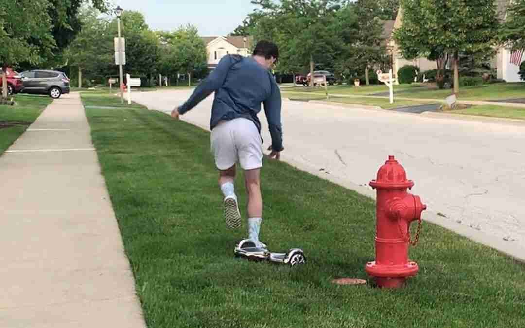 riding a hoverboard ig