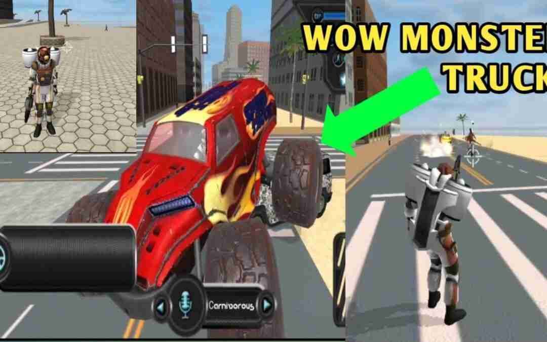 WOW JETPACK HERO BOUGHT HIS NEW PRIVATE MONSTER TRUCK | JETPACK HERO GAMEPLAY