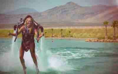 Fly a Water Jetpack and Jetboard at Lake Spring Mountain. Private Lake, one hour from Las Vegas.
