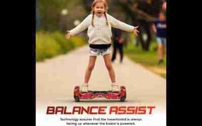 Hoverboard, 6.5" Self Balancing Scooter Hover Board with Bluetooth Wheels LED Lights for Kids Adults