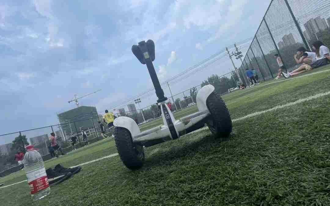 Riding #ninebot Electric hoverboard to the field for an evening football in #China, #Shenyang City