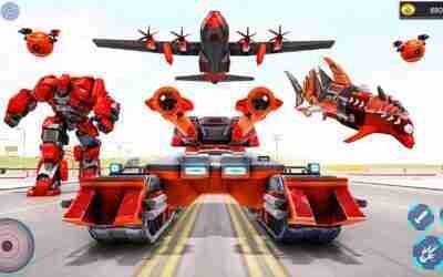 Transformers Dolphin Robot Car Battle Saving City: Red Robot Wars – Android iOS Gameplay