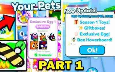 *FINALLY* NEW SUPER HUGE UPDATE In Pet Simulator X!! (Part 1) – New Bee Hoverboard, NEW HUGE PETS…