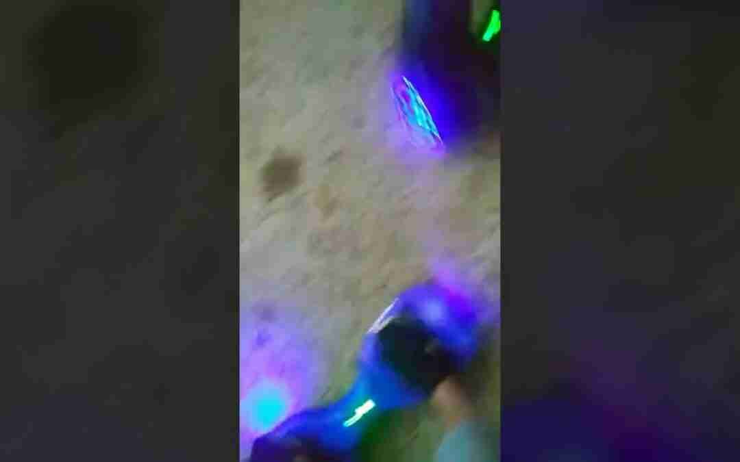 racing with my cousin on hoverboards