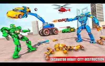 Excavator Robot Car Game – Robot Game – Android Gameplay | Walkthrough a Game