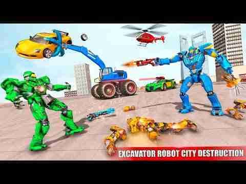 Excavator Robot Car Game – Robot Game – Android Gameplay | Walkthrough a Game