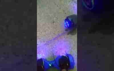 racing backwards with my cousin on hoverboards