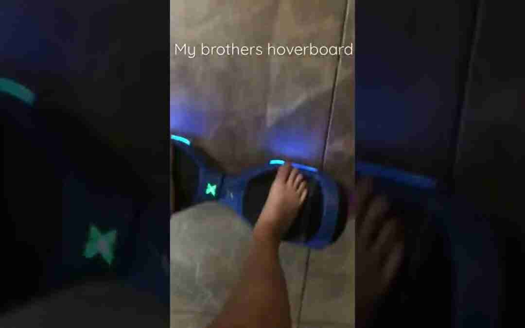 Riding a hoverboard