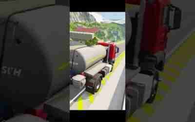 Shorts Beamng.Driver /driving simulation in the game full of fun #XE BỒN LAO DỐC