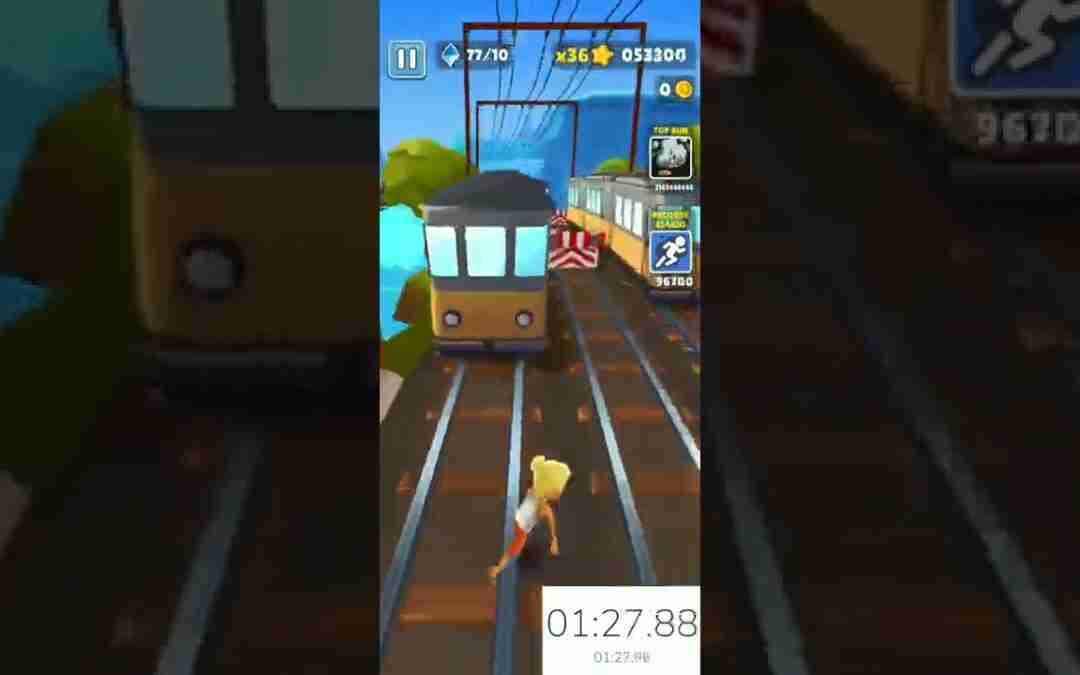 2m 17s 222ms | Subway surfers no coin challenge ( No Hoverboards/Keys )